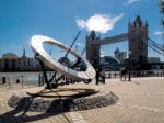 Sun Dial Near Tower Bridge Stock Photo