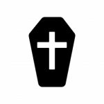 Icon Of Coffin -  Iconic Design Stock Photo