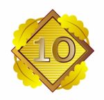 Number 10 In Diamond Stock Photo