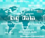 Big Data Meaning Huge Knowledge And Words Stock Photo