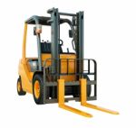 Forklift Truck Isolated Stock Photo