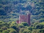 View Of Peckforton Castle From Beeston Castle Stock Photo