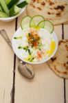 Arab Middle East Goat Yogurt And Cucumber Salad Stock Photo