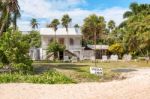 Wooden Buildings In Caye Caulker, Belize Stock Photo