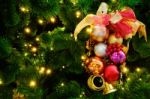 Christmas Tree With Decoration Stock Photo