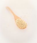 Raw Organic White Quinoa Seeds Stock Photo