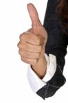 Thumb Giving Approval Stock Photo