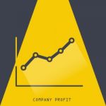 Company Profit Flat Dark Style Design Stock Photo