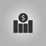 Economic Investment Flat Icon  Illustration On Grey Stock Photo