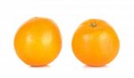 Orange Fruit Isolated On The White Background Stock Photo