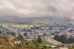 Aerial View At The Town Of Zaragoza In Highlands Of Guatemala Stock Photo