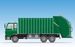 Garbage Truck  Illustration Stock Photo