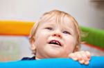 Closeup Of One Year Baby Boy Stock Photo