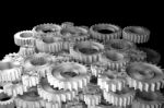 3d Rendering Gears Background Stock Photo