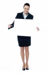 Female Representative Of A Company Stock Photo