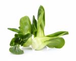 Organic Bok Choy Isolated On White Background Stock Photo