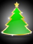 Green Christmas Tree Stock Photo