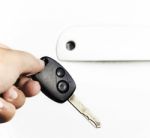 Holding Car Keys Stock Photo