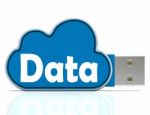 Data Memory Stick Shows Backing Up To Cloud Storage Stock Photo