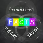 Words Displays To Information Truth Theory And Fact Stock Photo