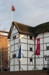 London - January 27 : Globe Theatre On The Southbank In London O Stock Photo