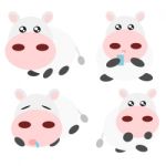 Cartoon Cow Illustration Stock Photo