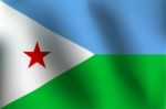 Flag Of Djibouti -  Illustration Stock Photo