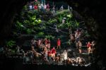 Looking For Albino Crabs At Jameos Del Agua Grotto Lanzarote Stock Photo