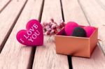 Heart And Gift Box Stock Photo