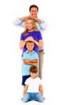 Couple With Two Children Stock Photo