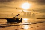 Fisherman Boat Stock Photo