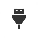 Usb Plug Icon  Illustration On White Background Stock Photo