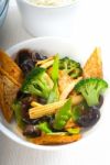 Tofu Beancurd And Vegetables Stock Photo