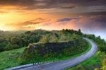 Sunrise At Doi Intanon National Park View Point, Thailand Stock Photo