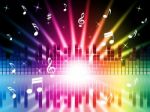 Music Colors Background Shows Instruments Songs And Frequencies
 Stock Photo