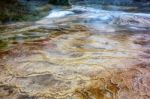 View Of Mammoth Hot Springs Stock Photo