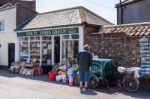 Shop In Southwold Selling A Multitude Of Items Stock Photo