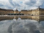 Miroir D'eau At Place De La Bourse In Bordeaux Stock Photo