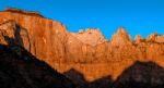 Sunrise Over The West Temple And Altar Of Sacrifice Stock Photo