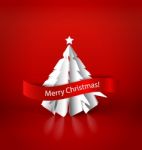 Christmas Background With Christmas Tree Stock Photo