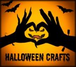 Halloween Crafts Means Creative Artwork And Designing Stock Photo