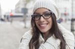 Beautiful Girl On The Street Stock Photo