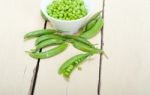 Hearthy Fresh Green Peas Stock Photo