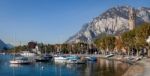 Boats At Lake Como Stock Photo