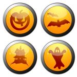 Halloween Button Stock Photo