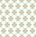 Brown Flower And Spiral Seamless Pattern On Pastel Background Stock Photo