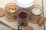 Healthy Breakfast Ingredients Stock Photo