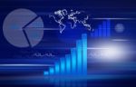 The Stock Market Graph With  Pie Chart And World Stock Photo