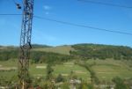 Mountain Panorama, Landscape And Buildings   Stock Photo