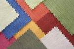 Multicolor Fabric Texture Samples Stock Photo